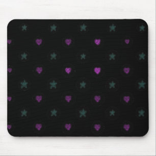 Mousepad Corações e estrelas de intervalo mínimo
