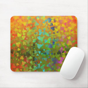 Mousepad Corações em queda laranja