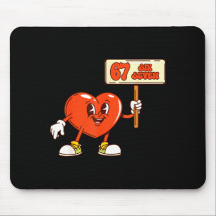 Mousepad Corações Engraçados 67 Dia dos Namorados Seis Sete