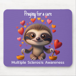 Mousepad Corações esperançosos em torno da preguiça-de-bébé
