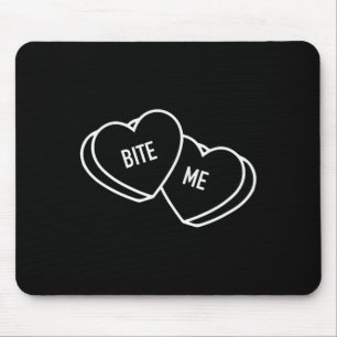 Mousepad Corações Fofos Me Mordem, Dia dos Namorados Engraç