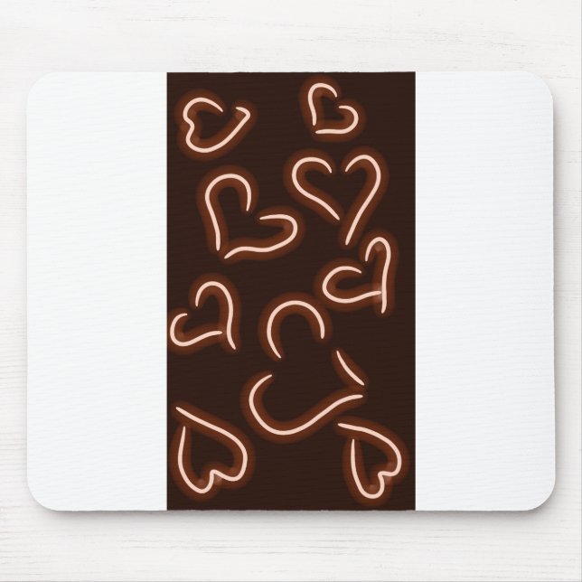 Mousepad Corações Neon Vermelhos (Frente)