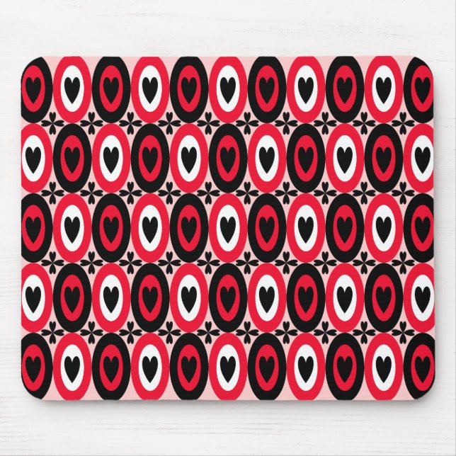 Mousepad Corações Oval (Frente)