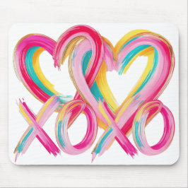 Mousepad Corações Pintados & XOXO