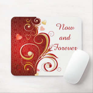 Mousepad Corações Românticos e para sempre