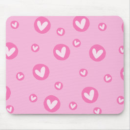 Mousepad Corações Rosa