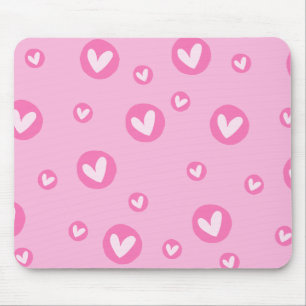 Mousepad Corações Rosa