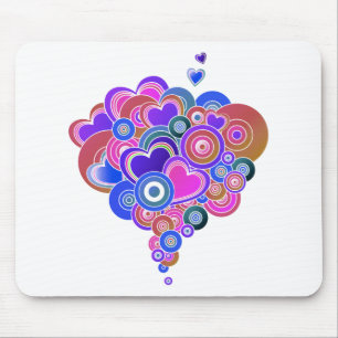 Mousepad Corações Roxos PopArt