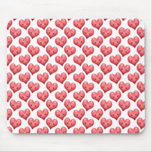 Mousepad Corações Sorridentes Fofos