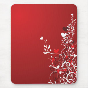 Mousepad Corações vermelhos