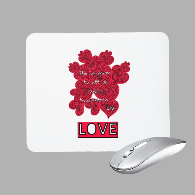 Mousepad Corações vermelhos (Criador carregado)
