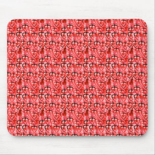 Mousepad Corações vermelhos