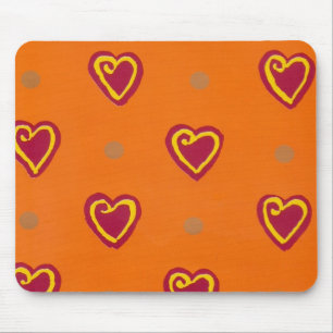Mousepad Corações vermelhos