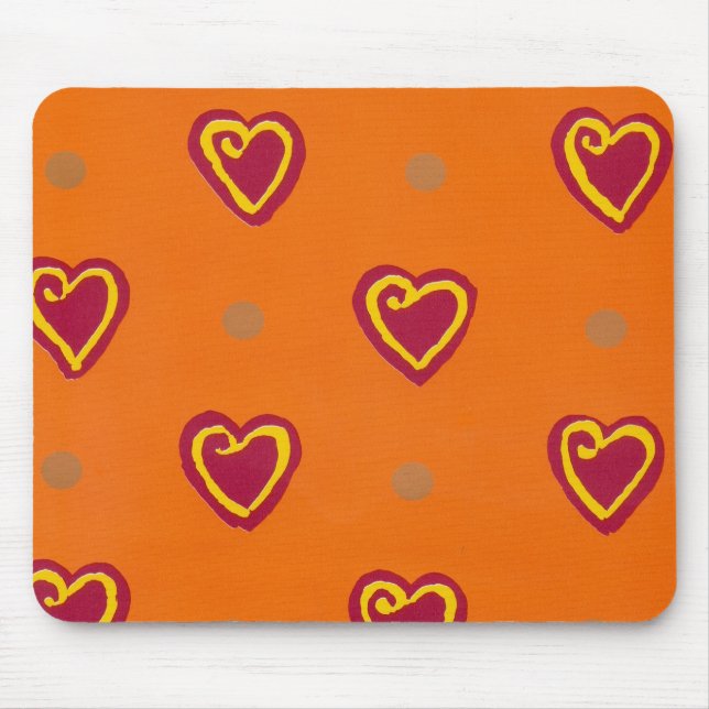 Mousepad Corações Vermelhos (Frente)
