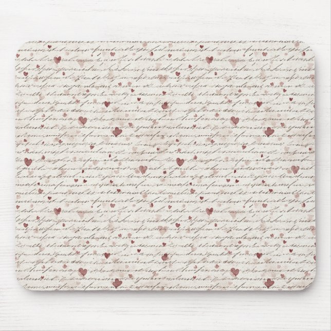 Mousepad Corações Vermelhos de Creme (Frente)