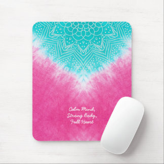 Mousepad Corante rosa e azul colado com modo Mandala