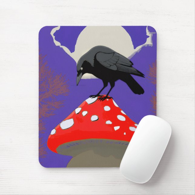 Mousepad Corbeau Mystique Gothique (Com mouse)
