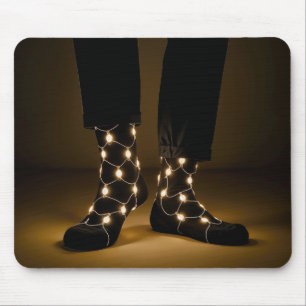 Mousepad Corda de Luz Brilhante em Meias Pretas