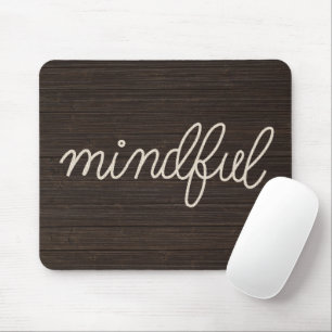 Mousepad Corda MINDFUL em madeira escura