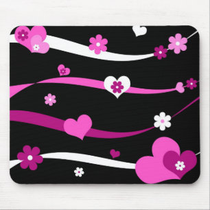 Mousepad Cordas dos corações e das flores