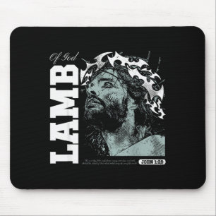 Mousepad Cordeiro de Deus - Versículo Bíblico Cristão Fé
