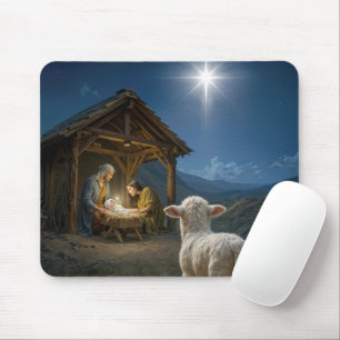 Mousepad Cordeiro Observando o Presépio
