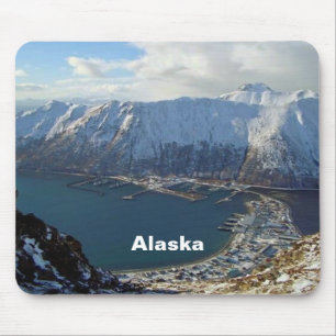 Mousepad Cordilheira e Cidade Abaixo do Alasca