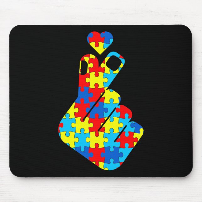 Mousepad Coreano - Sinal de Amor - Autismo Aconselhamento (Frente)