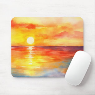 Mousepad Cores Aquáticas Oceano Tropical Sunset