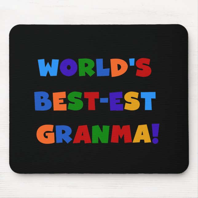 Mousepad Cores brilhantes do Melhor-est Granma do mundo (Frente)