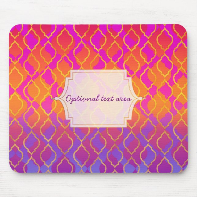 Mousepad Cores Brilhantes Tema Árabe Marroquino Glam Indian (Frente)