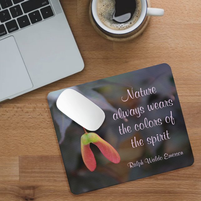 Mousepad Cores da citação do Espírito Natureza Emerson (Criador carregado)