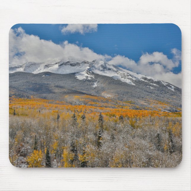 Mousepad Cores de Outono Álamo &  | Montanhas Rochosas, Col (Frente)