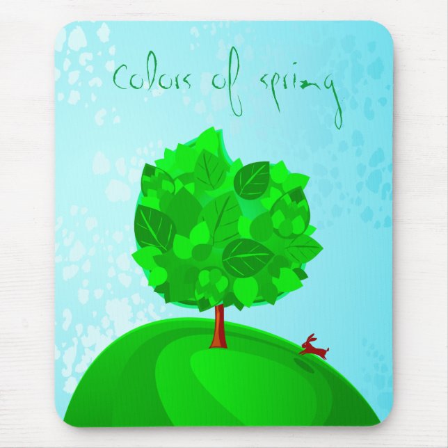 Mousepad Cores de primavera, bocal (Frente)