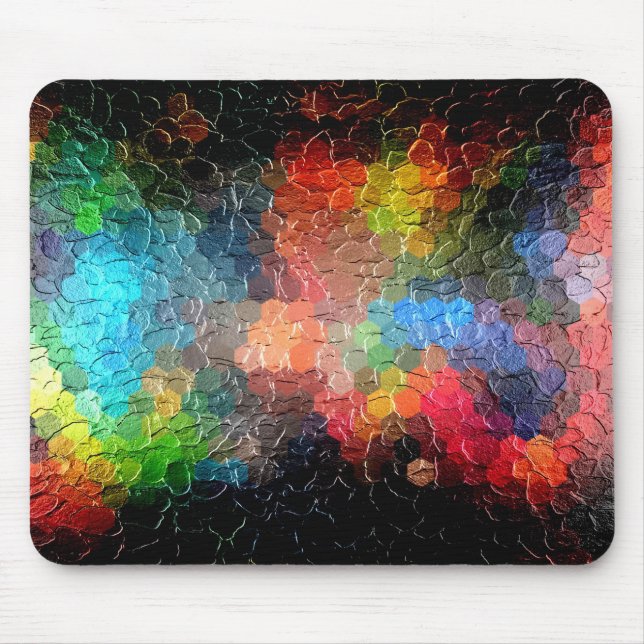 Mousepad Cores dinâmicas abstratas da pintura | (Frente)