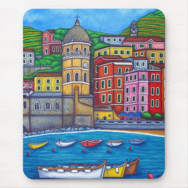 Mousepad Cores do tapete do rato de Vernazza (Frente)