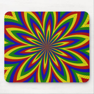 Mousepad Cores Primárias Roladas Flor 2