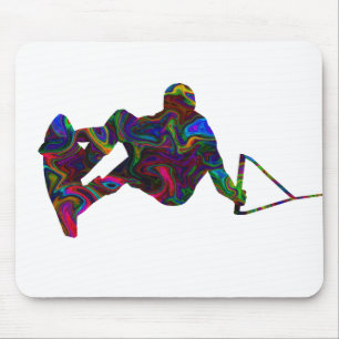 Mousepad Cores selvagens do Wakeboarder