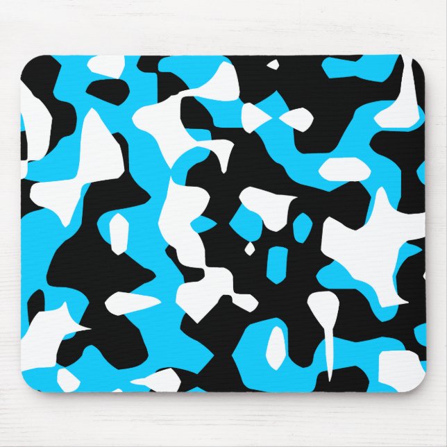 Mousepad Corey Tiger 80s Retro Azul Camuflagem (Camo) (Frente)