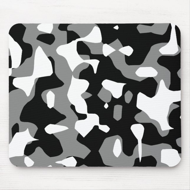 Mousepad Corey Tiger 80s Retro Camuflagem Cinza (Camo) (Frente)