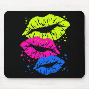 Mousepad Corey Tiger Anos 80 Vintage Lábios & Estrelas Beij