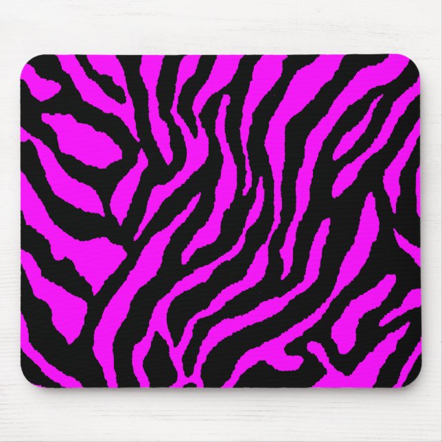 MOUSEPAD COREY TIGER LISTRAS ROSA PRETO RETRÔ DOS ANOS 80 (Frente)