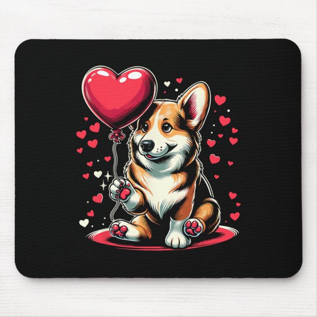 Mousepad Corgi Dog Valentine's Day Dog Owner Valentine  (Frente)