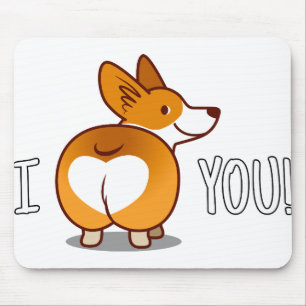 Mousepad Corgi - Eu te amo