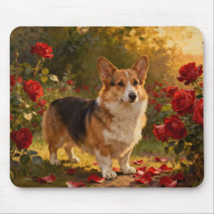 Mousepad Corgi nas Rosas V
