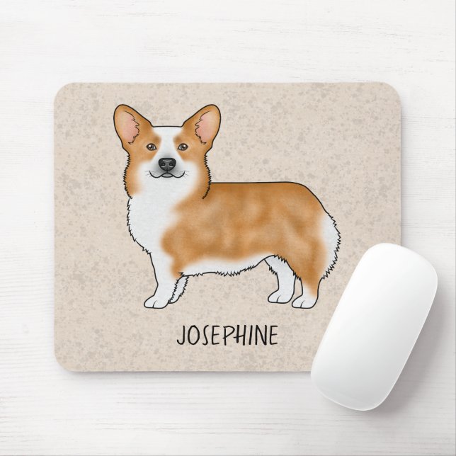 Mousepad Corgue Galês Vermelho de Pembroke Cachorro Fofo Co (Com mouse)