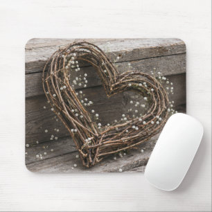 Mousepad Coroa de coração de videira com Respiradouro