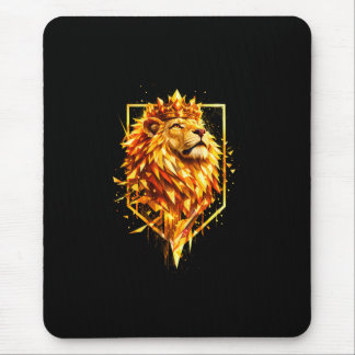 Mousepad Coroa de Leão de Fogo Geométrico