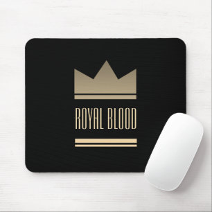 Mousepad Coroa Dourada Real Preta