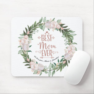 Mousepad Coroa Floral Rosa Dever Cumprir Melhor Mãe Dia Das